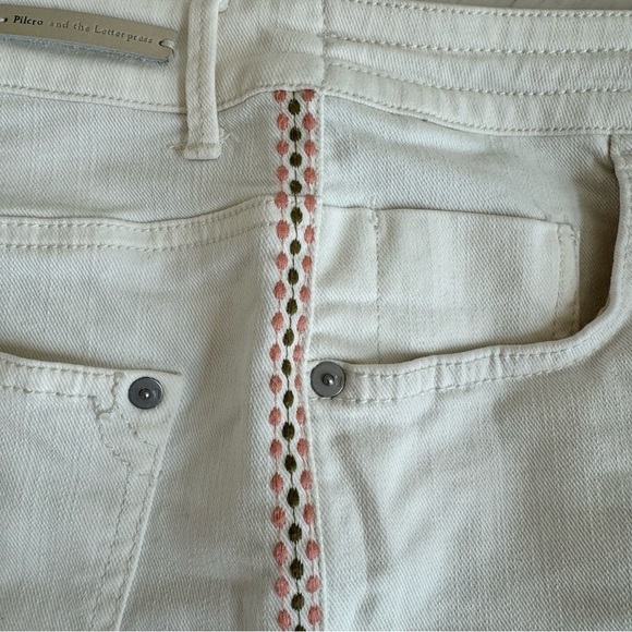 Anthropologie Faustine Embroidered Drawstring Waist Shorts Womens Size 30 White - Picture 5 of 14